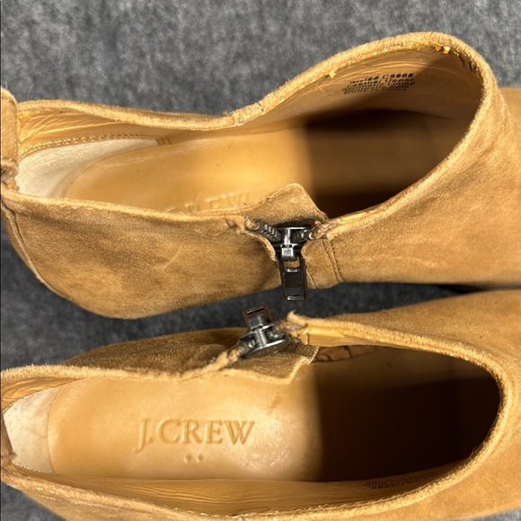 J. Crew Tan Ankle Booties Sleek Suede Design - Picture 2 of 8